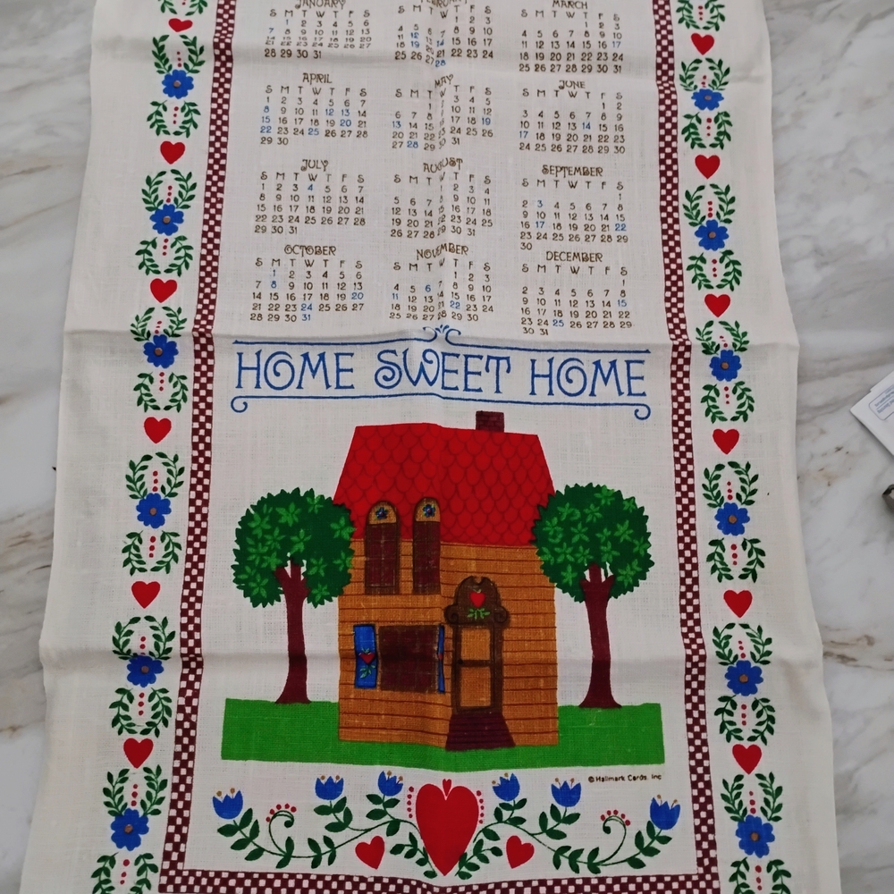 Home Sweet Home Calendar Kitchen Towel